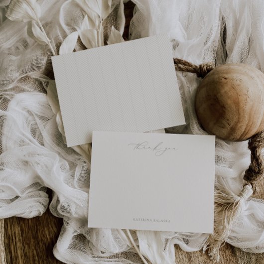 HARMONY Sage Green Thank Note Kaart