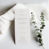 HARMONY Sage Green Wedding Programmakaart