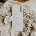 HARMONY Sage Groen Modern Wedding Menu Place Card<br><div class="desc">HARMONY Sage Green moderne minimalistische,  bruiloft gast plaats kaart en menu. Kenmerken,  wijze groene typografie op lichtbeige achtergronden. Let op: er moeten gastennamen worden ingevoerd en elke kaart moet afzonderlijk aan uw winkelwagentje worden toegevoegd.</div>