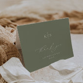 HARMONY Sage Groene Trouwfoto Bedankkaart