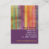 Harmony Stripes Colors Abstracte Art Visitekaartje (Achterkant)