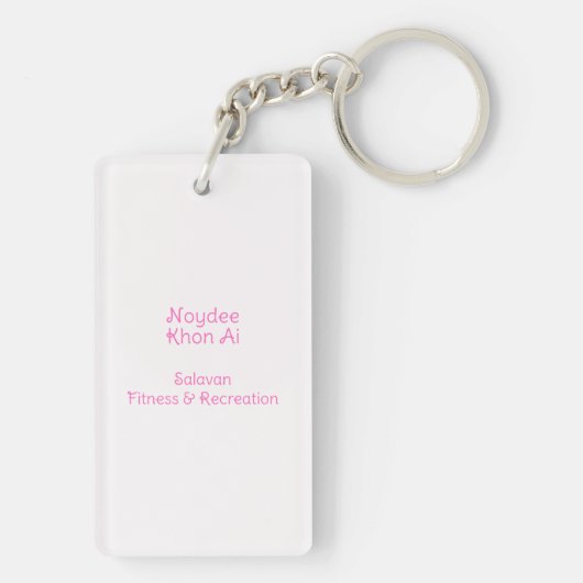 Harmony Stripes Horizontal Lines Grey Pink White Sleutelhanger (achterkant)