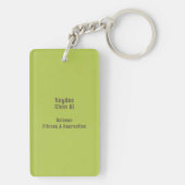 Harmony Stripes Lines Brown Yellow Green Sleutelhanger (achterkant)