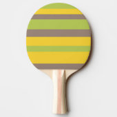 Harmony Stripes Lines Brown Yellow Green Tafeltennisbatje (Achterkant)