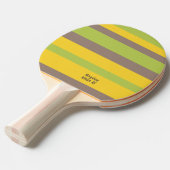 Harmony Stripes Lines Brown Yellow Green Tafeltennisbatje (Voorkant Gekanteld)