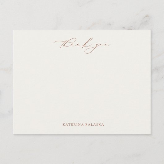 HARMONY Terracotta Bedankt Kaart (Voorkant)