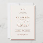 HARMONY Terracotta Huwelijksuitnodiging Kaart (Voorkant)