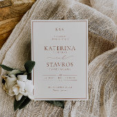 HARMONY Terracotta Huwelijksuitnodiging Kaart