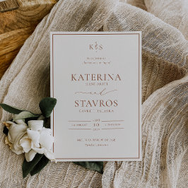 HARMONY Terracotta Huwelijksuitnodiging Kaart