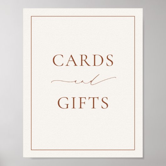 HARMONY Terracotta Kaarten en geschenken Poster (Voorkant)