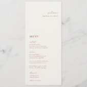 HARMONY Terracotta Place Card Menu (Voorkant)