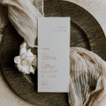 HARMONY Terracotta Place Card Menu<br><div class="desc">HARMONIE | Terracotta Rust Sinaasappel Elegante minimalistische,  bruiloft gast plaats kaart en menu. Eigenschappen,  moderne terracotta typografie en bijpassende effen kleur achterzijde. Let op,  de naam van de gast moet worden ingevoerd en elke kaart moet individueel aan uw winkelwagentje worden toegevoegd.</div>