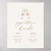 HARMONY Terracotta Signature Drink bruiloft Poster (Voorkant)