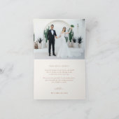 HARMONY Terracotta Trouwfoto Bedankkaart (Binnen)