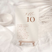 HARMONY Terracotta Zittafel Nummer Kaart