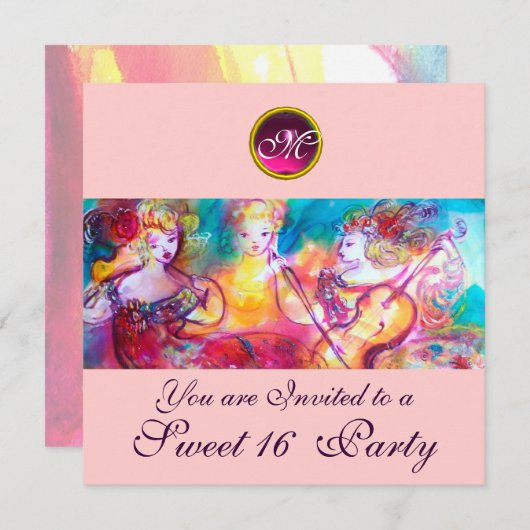 HARMONY TRIO LENTE CONCERT, Sweet 16 Verjaardag Kaart (Voorkant / Achterkant)