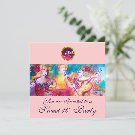 HARMONY TRIO LENTE CONCERT, Sweet 16 Verjaardag Kaart (Staand voorkant)