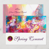 HARMONY TRIO LENTE MUZIEKCONCERT KAART (Voorkant / Achterkant)