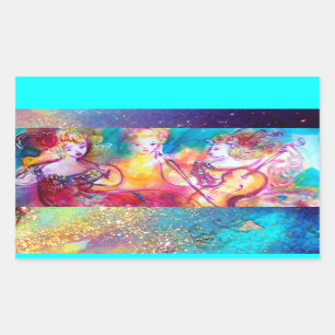 HARMONY TRIO MUSE CONCERT INPakkingsPAPIER Rechthoekige Sticker