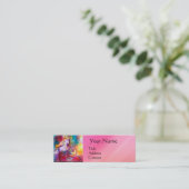 HARMONY TRIO MUSIC SPRING CONCERT, Roze Mini Visitekaartje (Staand voorkant)