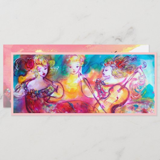 HARMONY TRIO SPRING CONCERT, Champagne Metallic Kaart (Voorkant / Achterkant)