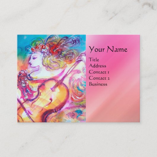 HARMONY TRIO SPRING CONCERT MONOGRAM, Black Pink Visitekaartje (Voorkant)