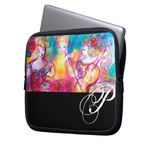 HARMONY TRIO SPRING CONCERT MONOGRAM LAPTOP SLEEVE (Voorkant Links)