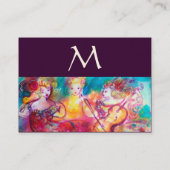 HARMONY TRIO SPRING CONCERT MONOGRAM, paars Visitekaartje (Achterkant)