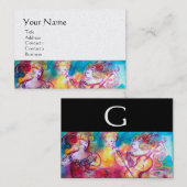 HARMONY TRIO SPRING CONCERT, zwart wit goudpapier Visitekaartje (Voorkant / Achterkant)