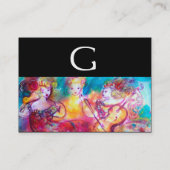 HARMONY TRIO SPRING CONCERT, zwart wit goudpapier Visitekaartje (Achterkant)