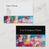 HARMONY TRIO SPRING CONCERT, zwart wit parelpapier Visitekaartje (Voorkant / Achterkant)