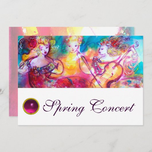 HARMONY TRIO SPRING MUZIEK BEZORG KAART (Voorkant / Achterkant)