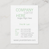 Harmony Visitekaartje (Achterkant)