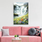 Harmony Waterfall Landscape Canvas Print  (Insitu (Woonkamer))