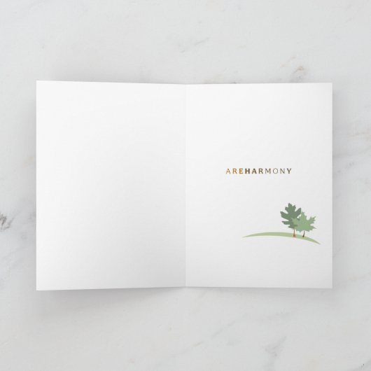 Harmony Wenskaart Kaart (Binnen)