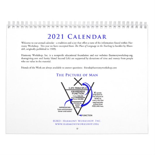 Harmony Workshop Agenda 2021 Kalender (Hoes)