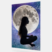 Harmony's Lunar Serenity: Dochter van de Mystic Acryl Bord (Hoek)
