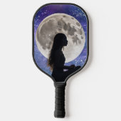 Harmony's Lunar Serenity: Dochter van de Mystic Pickleball Paddle (Achterkant)