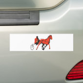 harnas-paardenraceretro bumpersticker (Op auto)