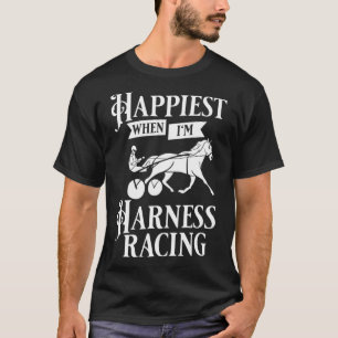 Harnas Racing Paard Race Track Racer Trotting Hor T-shirt