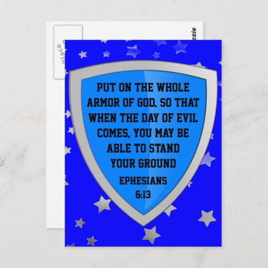 harnas van het briefkaart van God (Voorkant / Achterkant)