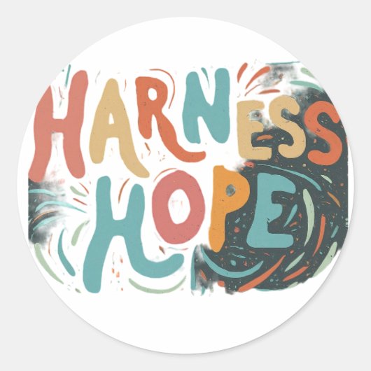 Harness Hope Ronde Sticker (Voorkant)