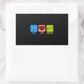 Harness Horse Racing Peace Love Rechthoekige Sticker (Tas)