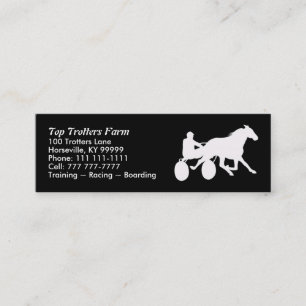 Harness Racing Business Card Template Mini Visitekaartje