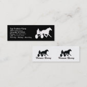 Harness Racing Business Card Template Mini Visitekaartje (Voorkant / Achterkant)