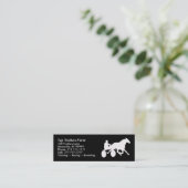 Harness Racing Business Card Template Mini Visitekaartje (Staand voorkant)