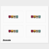 Harness Racing Eat Sleep Repeat Slogan Retro Funny Rechthoekige Sticker (Vel)