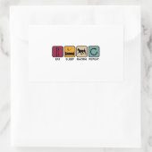 Harness Racing Eat Sleep Repeat Slogan Retro Funny Rechthoekige Sticker (Tas)