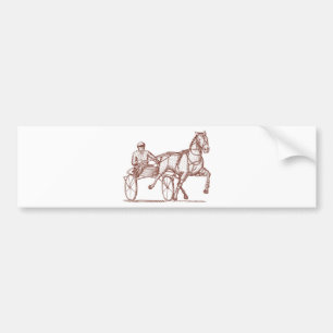 Harness racing graving bumpersticker