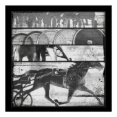 Harness Racing Grunge Poster (Voorkant)